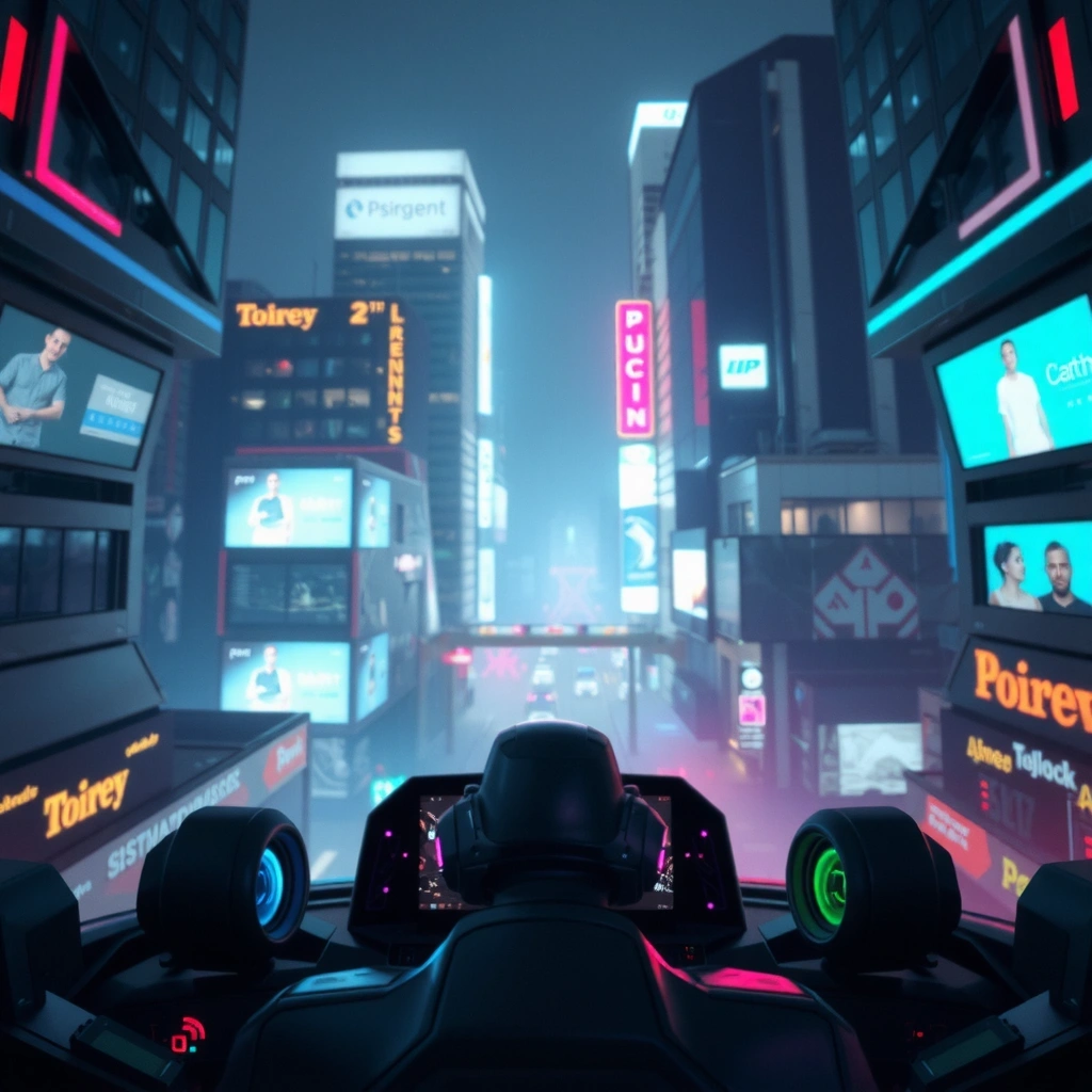 Cyberpunk city background